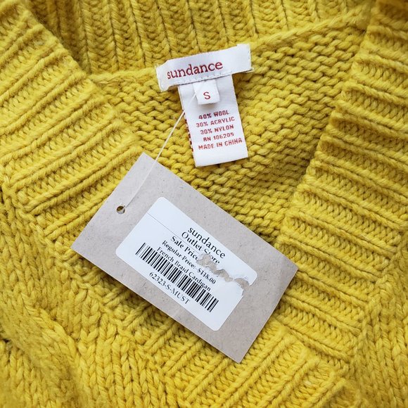 NWT Sundance French Braid Cardigan. 40% Wool. Size S. - Picture 5 of 15